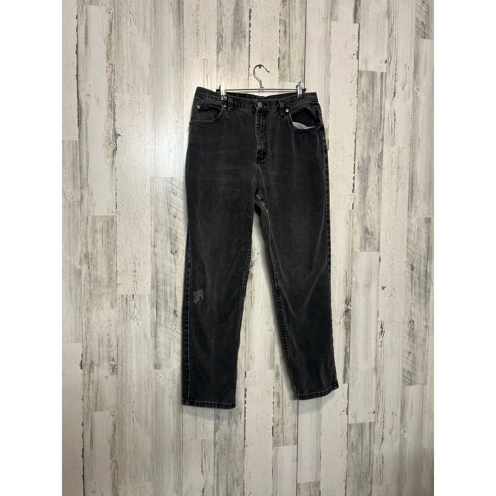 Vintage Riders by Lee High Waisted Mom Jeans Womens 14M Black Faded Wash